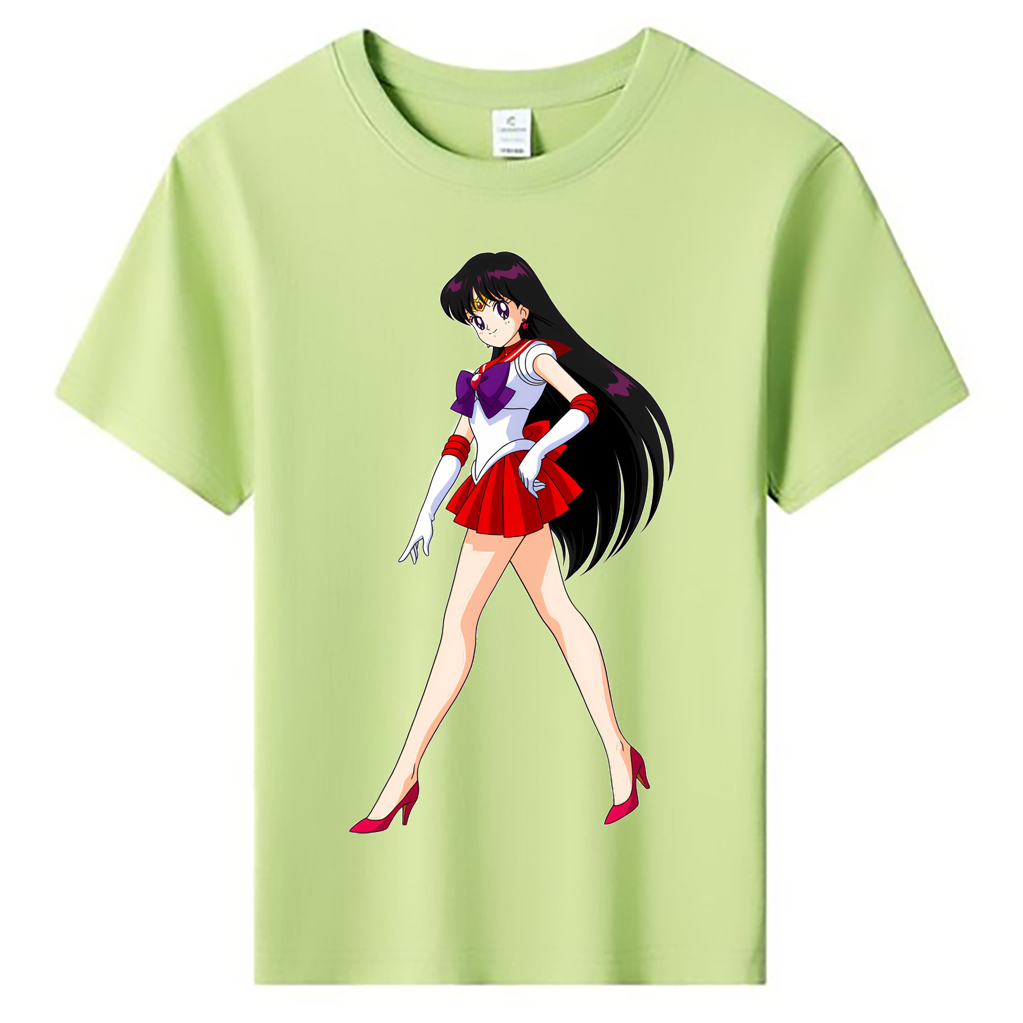 （画像用） 美少女戦士セーラームーン 火野レイ ひの レイ Sailor Moon Hino Rei （セーラーマーズ,Sailor Mars） 綿100％キッズTシャツ（フロントプリント）